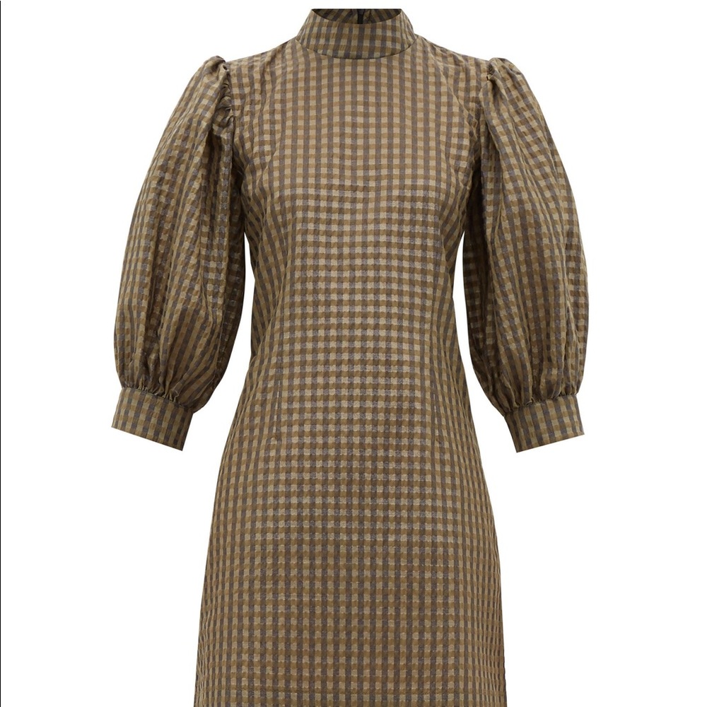 **SOLD** GANNI Puff-sleeve mini dress